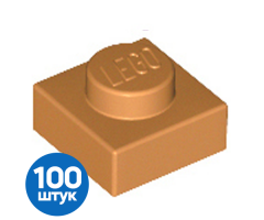 Набор из 100 Новых деталей 3024 Medium Nougat