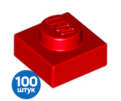 Набор из 100 Новых деталей 3024 Red