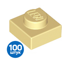 Набор из 100 Новых деталей 3024 Tan