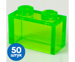 Набор из 50 Новых деталей 3065 Trans-Bright Green