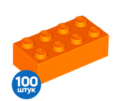 Набор из 100 Б/У деталей 3001 Orange