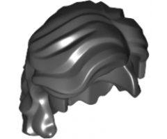 Minifigure, Hair Mid-Length Wavy with Center Part and Sidelocks