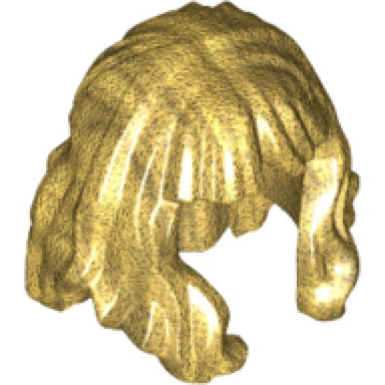 Minifigure, Hair Mid-Length and Wavy with Bangs