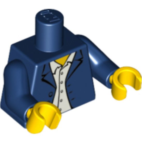 Torso Town Blazer over Light Blue Button Down Shirt Pattern / Dark Blue Arms / Yellow Hands