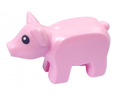 Piglet with Black Eyes and White Pupils Pattern