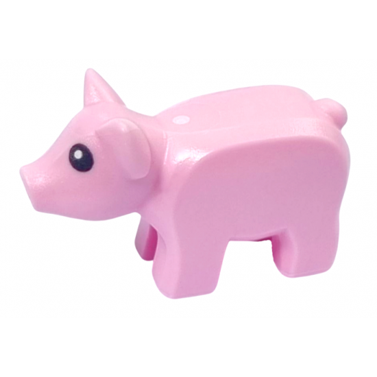 Piglet with Black Eyes and White Pupils Pattern