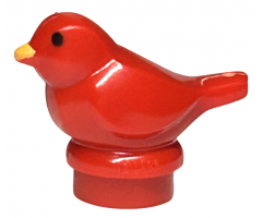 Animal, Air Bird Small with Black Eyes and Bright Light Orange Beak Pattern