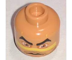 Minifigure, Head Alien with SW Quinlan Vos Pattern - Hollow Stud