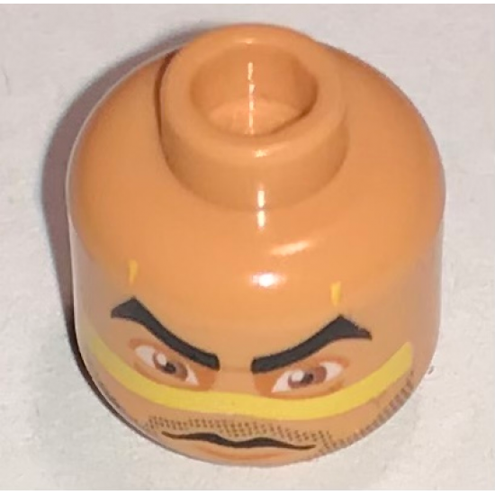 Minifigure, Head Alien with SW Quinlan Vos Pattern - Hollow Stud
