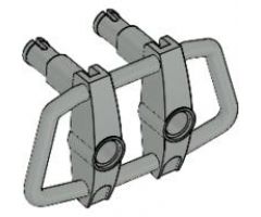 Vehicle Grille 6 x 4 x 3 with Two Pins and Two Pin Holes