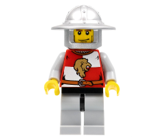 Kingdoms - Lion Knight Quarters, Helmet with Broad Brim, Vertical Cheek Lines