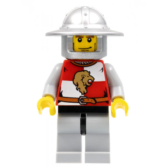 Kingdoms - Lion Knight Quarters, Helmet with Broad Brim, Vertical Cheek Lines