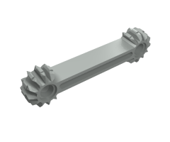 Technic, Gear Arm 1 x 7 with Gear 9 Tooth Double Bevel Ends