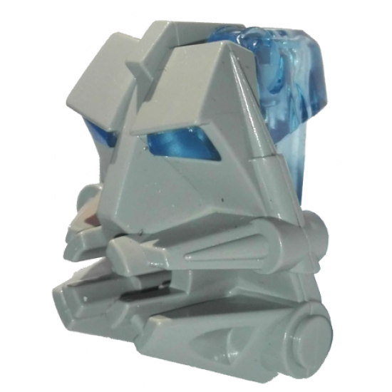 Bionicle Head Connector Block 3 x 4 x 1 2/3 with Trans-Medium Blue Bionicle Head Connector Block Eye/Brain (32553 / 32554)
