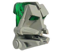 Bionicle Head Connector Block 3 x 4 x 1 2/3 with Trans-Green Bionicle Head Connector Block Eye/Brain Stalk (32553 / 32554)