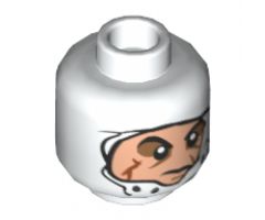 Minifigure, Head Male Head Wrap with Buttons, Scars and Sunken Eyes Pattern (SW Dengar) - Hollow Stud
