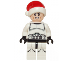 Clone Trooper - Printed Legs, Santa Hat, Scowl