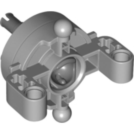 Technic, Steering Axle with 2 Pin Holes, 2 Axle Holes and 2 Tow Ball Arms with Dark Bluish Gray Wheel Hub (46490 / 92909)