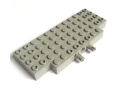 Brick, Modified 5 x 12 with Two 1 x 2 Cutouts, 1 Hole and 2 Fixed Rotatable Friction Pins on Side