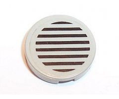 Tile, Round 2 x 2 with Black Stripes on Light Gray Background Pattern (Sticker) - Set 5542