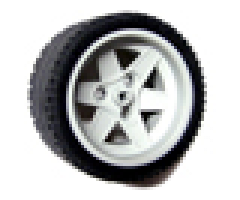 Wheel & Tire Assembly 56mm D. x 34mm Technic Racing Medium, 3 Pin Holes with Black Tire 68.8 x 36 ZR (44772 / 44771)