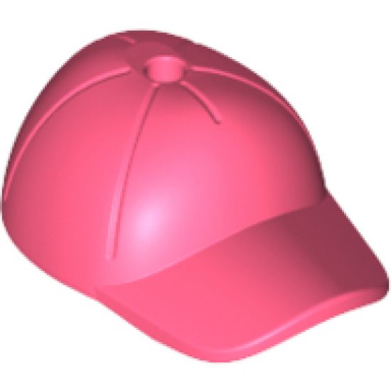 Minifigure, Headgear Cap - Short Curved Bill with Seams and Hole on Top