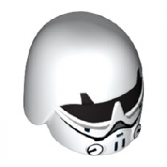 Minifigure, Headgear Helmet SW Imperial Cadet with Black Goggles Pattern