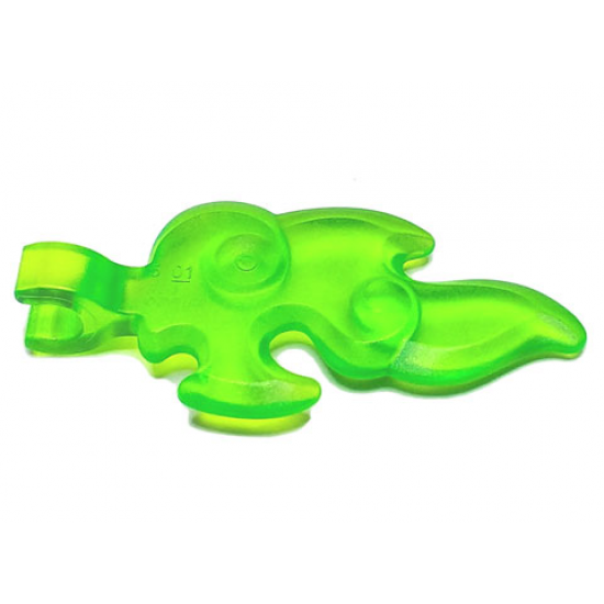 Wave Rounded Straight Small with Clip End (Flame)