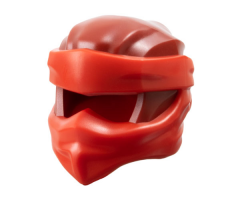 Minifigure, Headgear Ninjago Wrap Type 6 with Molded Red Wraps and Knot Pattern