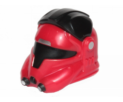 Minifigure, Headgear Helmet SW TIE Pilot, Dual Molded, Red Major Vonreg Pattern