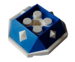 Shell with Spikes, 4 Studs Inside and Hole with Red Pattern