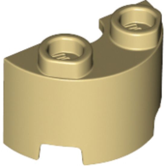 Cylinder Half 1 x 2 x 1