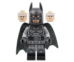 Batman - Dark Bluish Gray Suit, Black Belt, Black Hands, Spongy Cape with 1 Hole, Black Boots