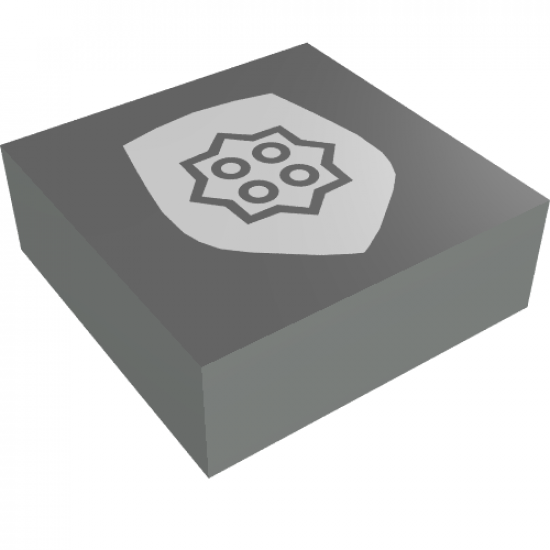 Tile 1 x 1 with World City Gold Police Badge on Black Background Pattern