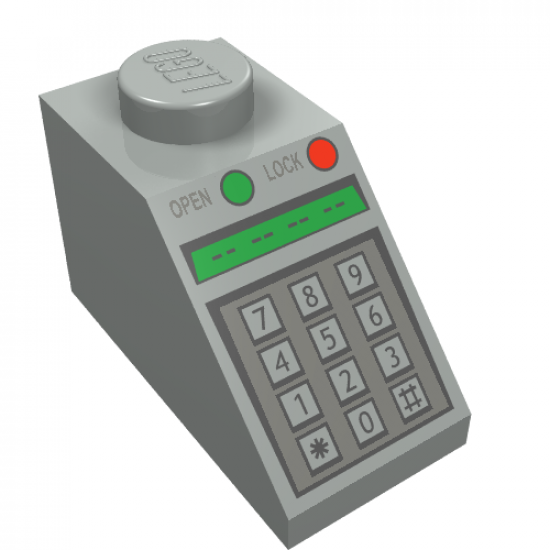 Slope 45 2 x 1 with Green and Red Buttons and Keypad Pattern