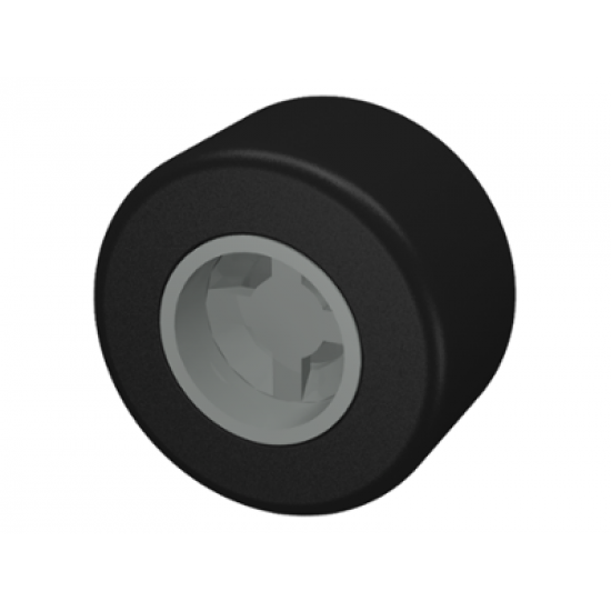 Wheel & Tire Assembly 8mm D. x 9mm (for Slicks), Hole Round for Wheels Holder Pin with Black Tire Smooth Small Wide Slick (30027a / 30028)