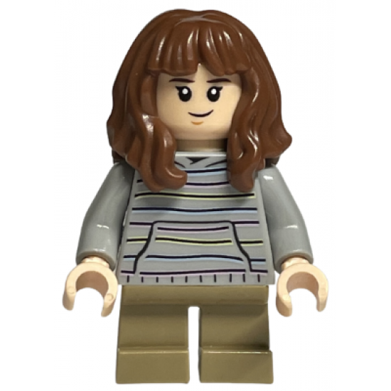 Hermione Granger, Light Bluish Gray Sweater with Pastel Stripes