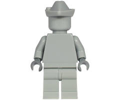 Statue - Light Bluish Gray Forestmen's Hat, Dark Bluish Gray Hands