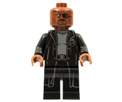 Nick Fury - Gray Sweater and Black Trench Coat, No Shirt Tail