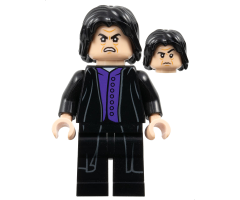 Professor Severus Snape - Dark Purple Shirt, Black Robes, Printed Legs, No Shirt Tail