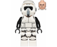 Imperial Scout Trooper (Dual Molded Helmet) - Male, Light Nougat Head, Cheek Lines