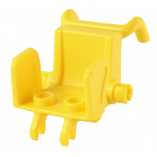 Minifigure, Utensil Wheelchair Seat with Open Sides and High Arm Rests