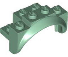 Vehicle, Mudguard 4 x 2 1/2 x 2 1/3 with Arch Round, Solid Studs, and Rounded Legs