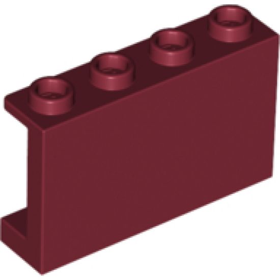 Panel 1 x 4 x 2 with Side Supports - Hollow Studs