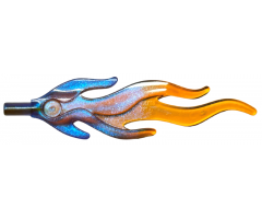 Energy Effect Wave Rounded Large (Flame) with Marbled Trans-Orange Pattern