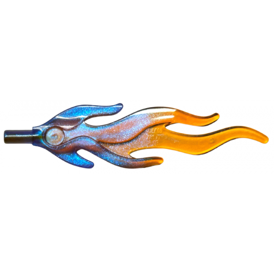 Energy Effect Wave Rounded Large (Flame) with Marbled Trans-Orange Pattern
