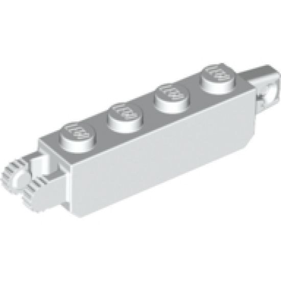 Hinge Brick 1 x 4 Locking, 9 Teeth with 1 Finger Vertical End and 2 Fingers Vertical End, 9 Teeth