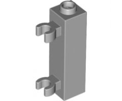 Brick, Modified 1 x 1 x 3 with 2 Clips (Vertical Grip) - Hollow Stud