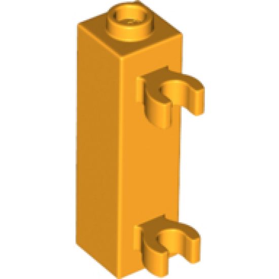 Brick, Modified 1 x 1 x 3 with 2 Clips (Vertical Grip) - Hollow Stud