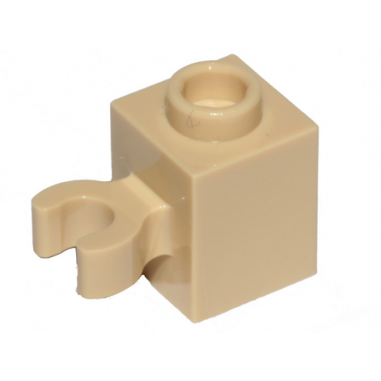 Brick, Modified 1 x 1 with Open O Clip (Vertical Grip) - Hollow Stud